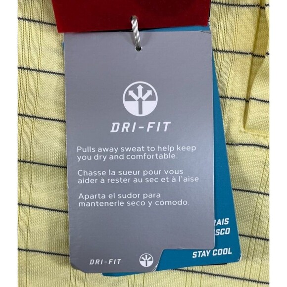 NEW Nike Dri Fit Men’s Small Tiger Woods Collection Golf Polo Shirt Yellow - Picture 8 of 11